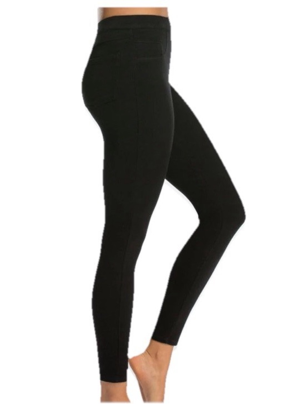 SPANX Jean-ish Ankle Denim Leggings Black Pull-On Pants Women’s Medium 20018R 🖤✨
